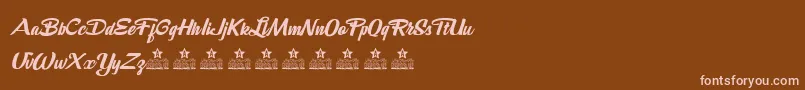 DeathBeforeChocolatePersonalUse Font – Pink Fonts on Brown Background