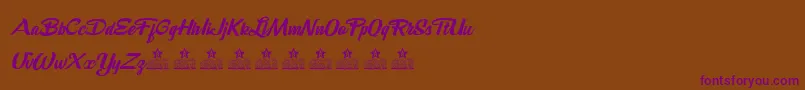 Police DeathBeforeChocolatePersonalUse – polices violettes sur fond brun