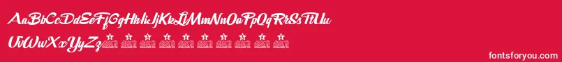 DeathBeforeChocolatePersonalUse Font – White Fonts on Red Background