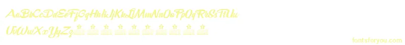 fuente DeathBeforeChocolatePersonalUse – Fuentes Amarillas Sobre Fondo Blanco