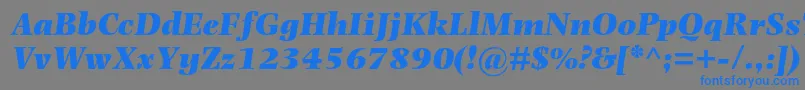 PhotinamtstdUltraboldit Font – Blue Fonts on Gray Background