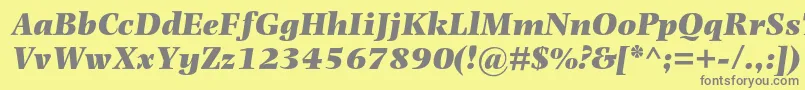 PhotinamtstdUltraboldit Font – Gray Fonts on Yellow Background