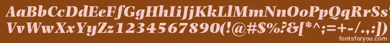 PhotinamtstdUltraboldit Font – Pink Fonts on Brown Background