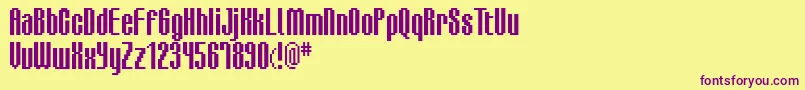 Bmdea Font – Purple Fonts on Yellow Background