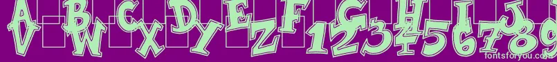 BrownShoes Font – Green Fonts on Purple Background