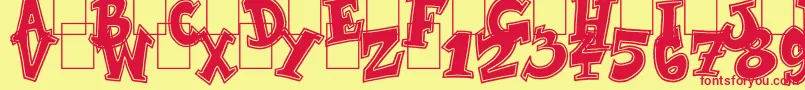 BrownShoes Font – Red Fonts on Yellow Background
