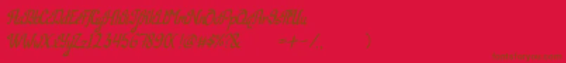 Camille Font – Brown Fonts on Red Background