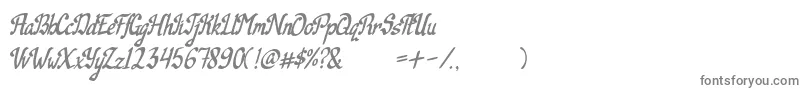 Camille-fontti – harmaat kirjasimet valkoisella taustalla