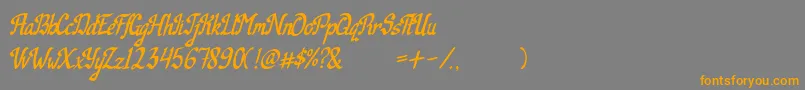 Camille Font – Orange Fonts on Gray Background