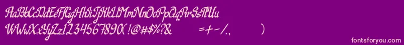 Camille Font – Pink Fonts on Purple Background