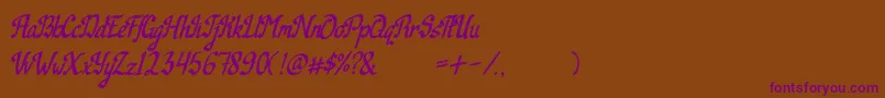 Camille Font – Purple Fonts on Brown Background