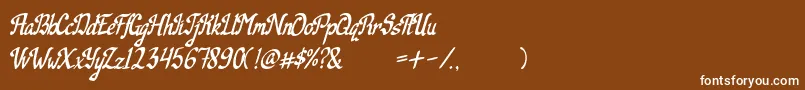 フォントCamille – 茶色の背景に白い文字