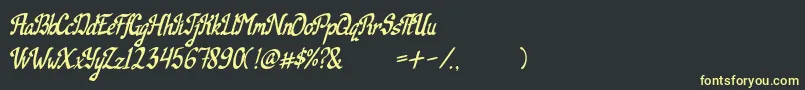 Camille Font – Yellow Fonts on Black Background