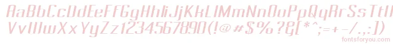 PecotOblique Font – Pink Fonts on White Background