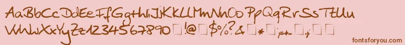 AnkePrint Font – Brown Fonts on Pink Background