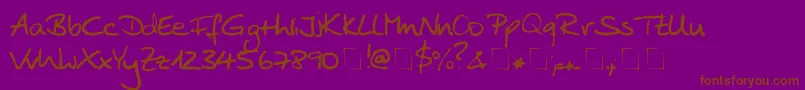 Шрифт AnkePrint – коричневые шрифты на фиолетовом фоне
