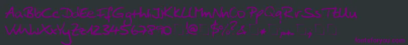 Шрифт AnkePrint – фиолетовые шрифты на чёрном фоне