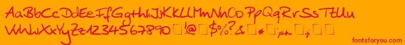 AnkePrint Font – Red Fonts on Orange Background