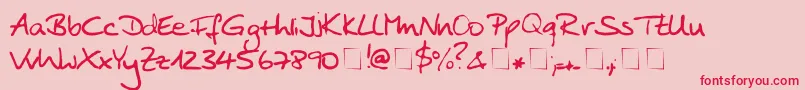 AnkePrint Font – Red Fonts on Pink Background