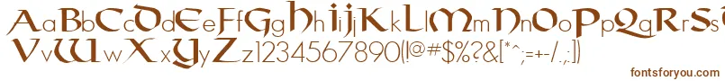 Taranis Font – Brown Fonts on White Background