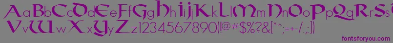 Więcej informacji o czcionce Taranis Czcionka Taranis – fioletowe czcionki na szarym tle