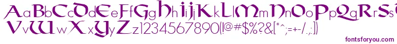Taranis-Schriftart – Violette Schriften