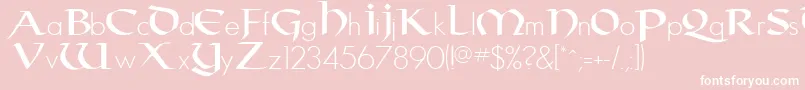 Taranis Font – White Fonts on Pink Background