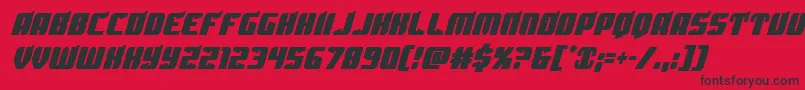 Spartacocond Font – Black Fonts on Red Background