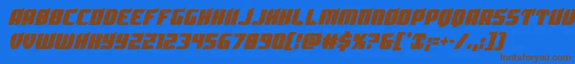 Spartacocond Font – Brown Fonts on Blue Background