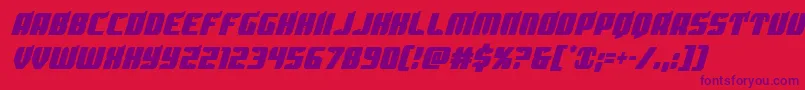 Spartacocond Font – Purple Fonts on Red Background