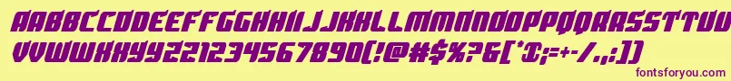 Spartacocond Font – Purple Fonts on Yellow Background