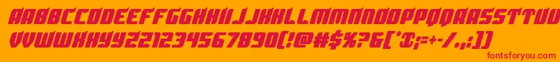 Spartacocond Font – Red Fonts on Orange Background