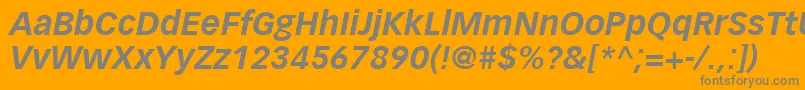 VectoraLt76BoldItalic Font – Gray Fonts on Orange Background