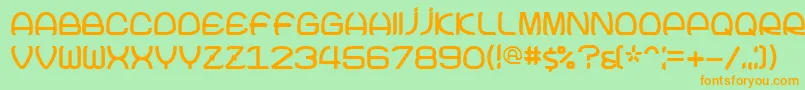 Joke Font – Orange Fonts on Green Background