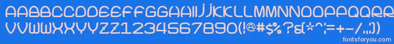 フォントJoke – ピンクの文字、青い背景