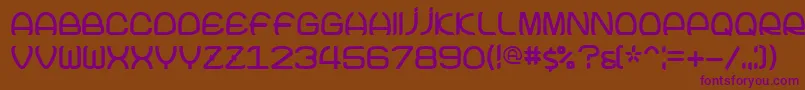 Joke Font – Purple Fonts on Brown Background