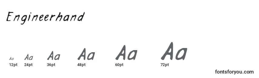 Engineerhand Font Sizes