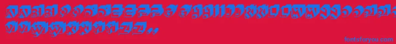 フォントGeDimensions – 赤い背景に青い文字