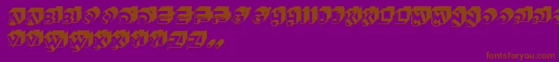 GeDimensions-fontti – ruskeat fontit violetilla taustalla