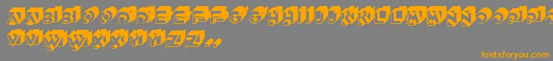 GeDimensions Font – Orange Fonts on Gray Background