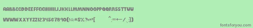 LazysummerRegular Font – Gray Fonts on Green Background