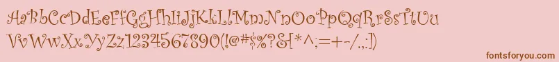 More about Kuritza Font Kuritza Font – Brown Fonts on Pink Background