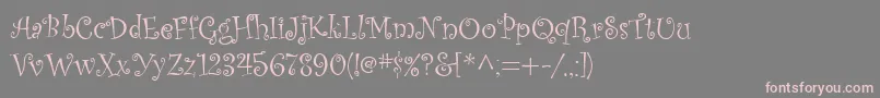 Kuritza Font – Pink Fonts on Gray Background