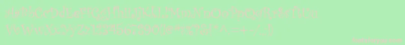Kuritza Font – Pink Fonts on Green Background
