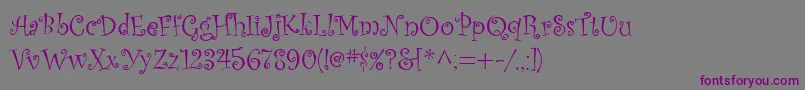 Шрифт Kuritza – фиолетовые шрифты на сером фоне