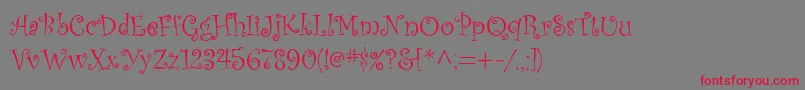 Kuritza Font – Red Fonts on Gray Background