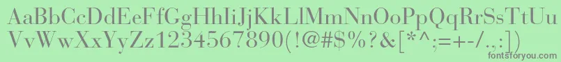 フォントBauerbodonistdRoman – 緑の背景に灰色の文字