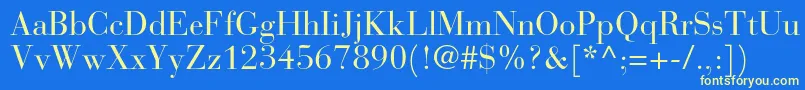 BauerbodonistdRoman Font – Yellow Fonts on Blue Background