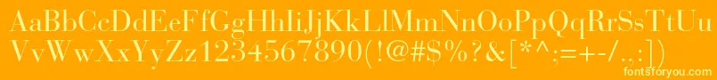 フォントBauerbodonistdRoman – オレンジの背景に黄色の文字