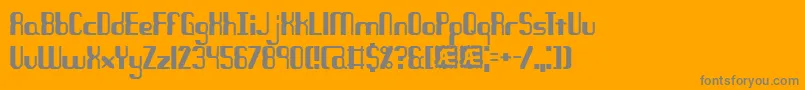 Quandary-Schriftart – Graue Schriften auf orangefarbenem Hintergrund